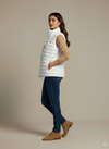 Women's Sleeveless puffer jacket - White