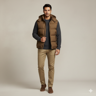 Men's Bogner Sleeveless puffer jacket - Brown