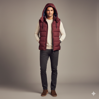 Men's Bogner Sleeveless puffer jacket - Red