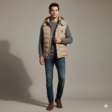Men's Bogner Sleeveless puffer jacket - Beige