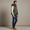 Men's Bogner Sleeveless puffer jacket - Olive green