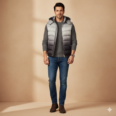 Men's Bogner Sleeveless puffer jacket - Grey Gradient