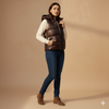 Women's Bogner Sleeveless puffer jacket - Dark Brown