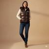 Women's Bogner Sleeveless puffer jacket - Dark Brown
