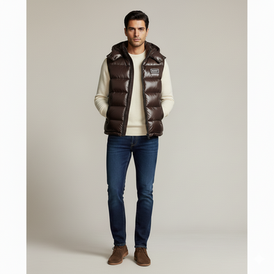 Men's Bogner Sleeveless puffer jacket - Dark Brown