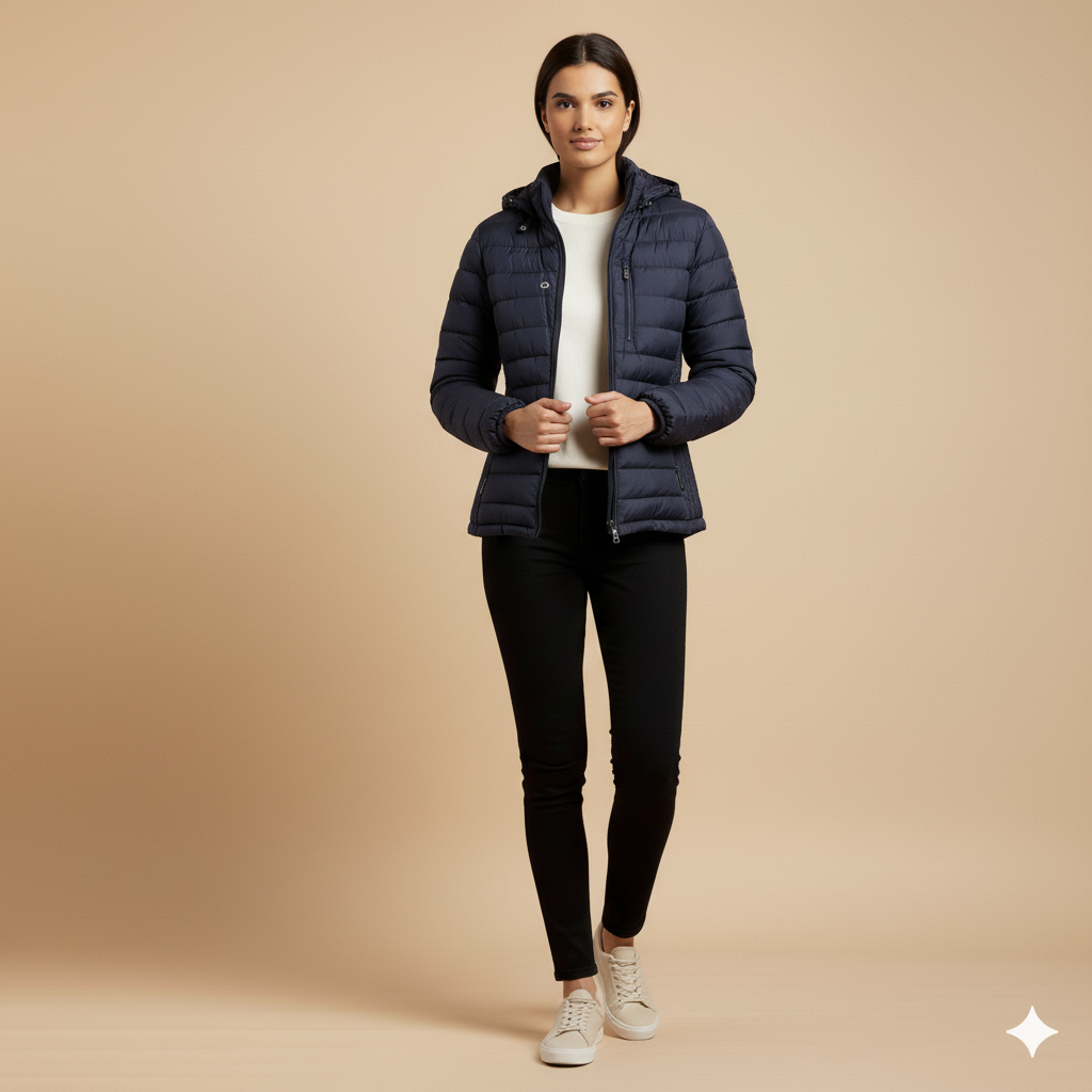 Women’s Lightweight Puffer Jacket Deep Indigo