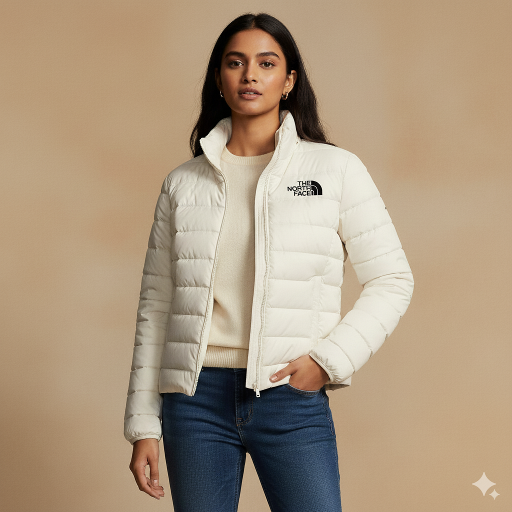 Women's Puffer Jacket -White