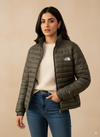 Women's Puffer Jacket - Olive Green