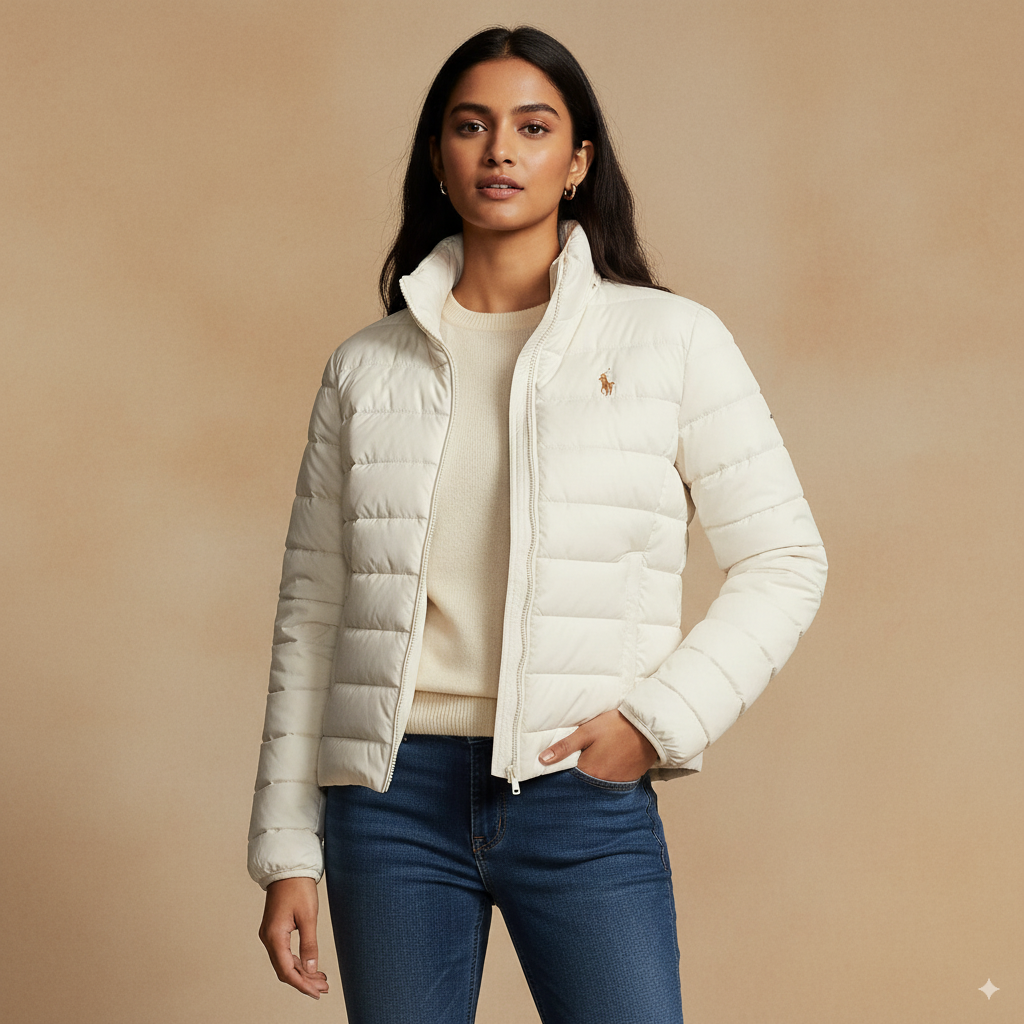 Women's Puffer Jacket -White