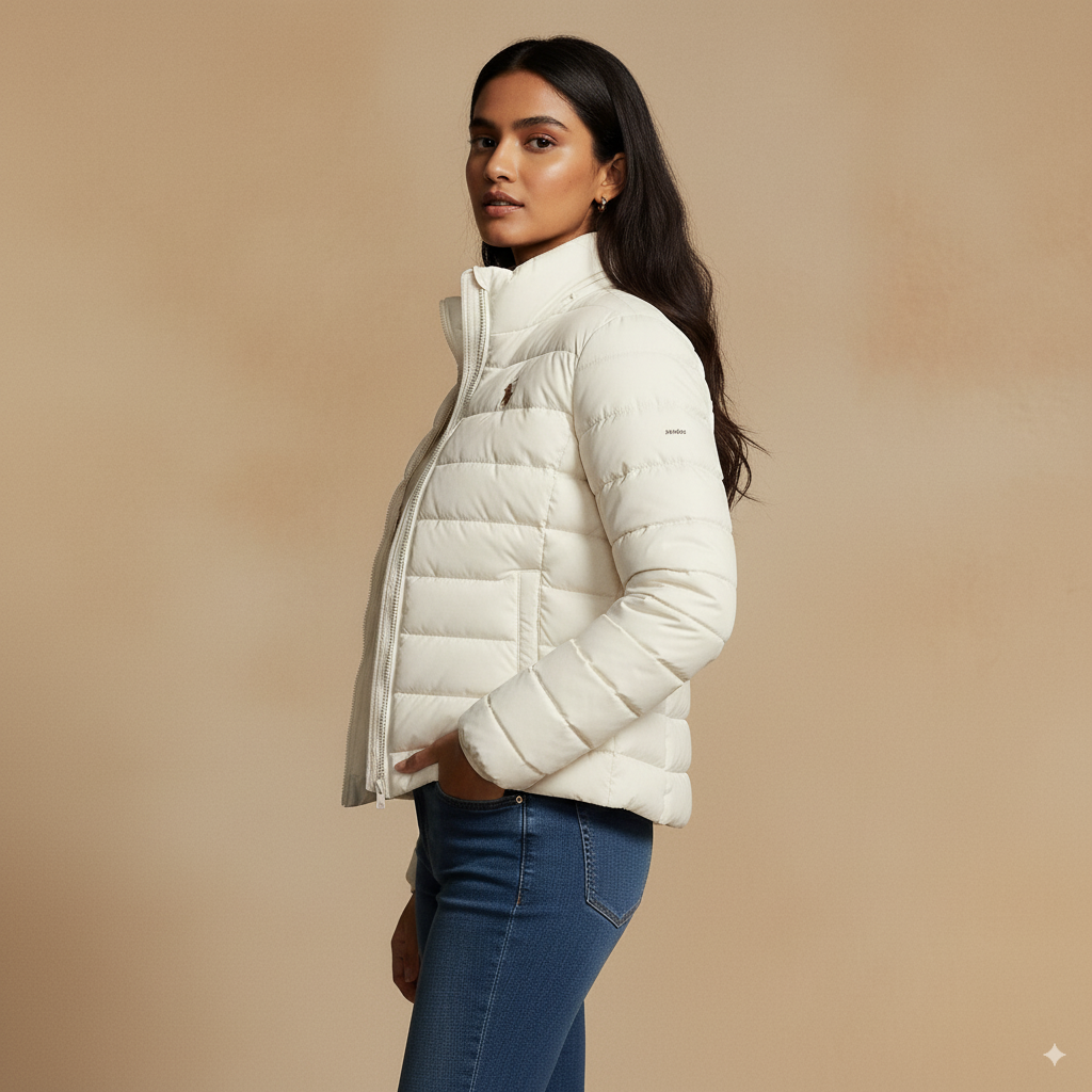 Women's Puffer Jacket -White