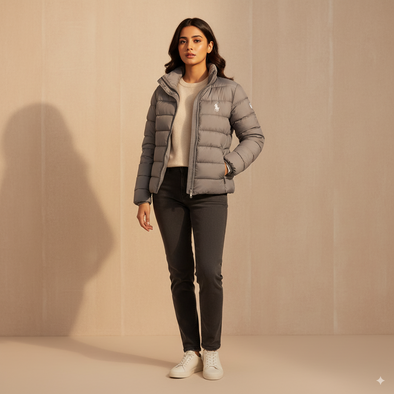 Women's Puffer Jacket -  Grey