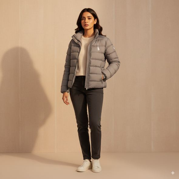 Women's Puffer Jacket -  Grey