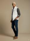 Men's Sleeveless Puffer Jacket - White