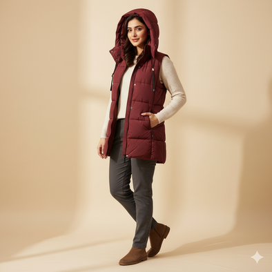 Women's Bogner Sleeveless puffer jacket - Red