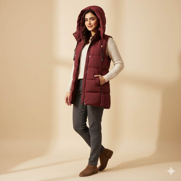 Women's Bogner Sleeveless puffer jacket - Red