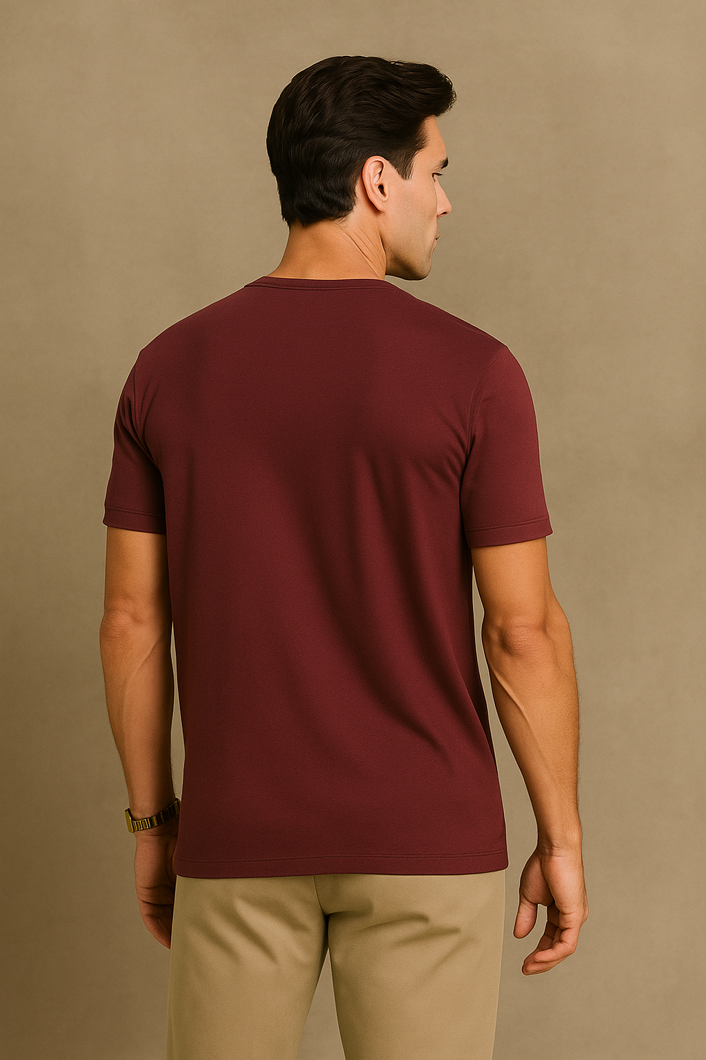 Henley T-shirt- Maroon