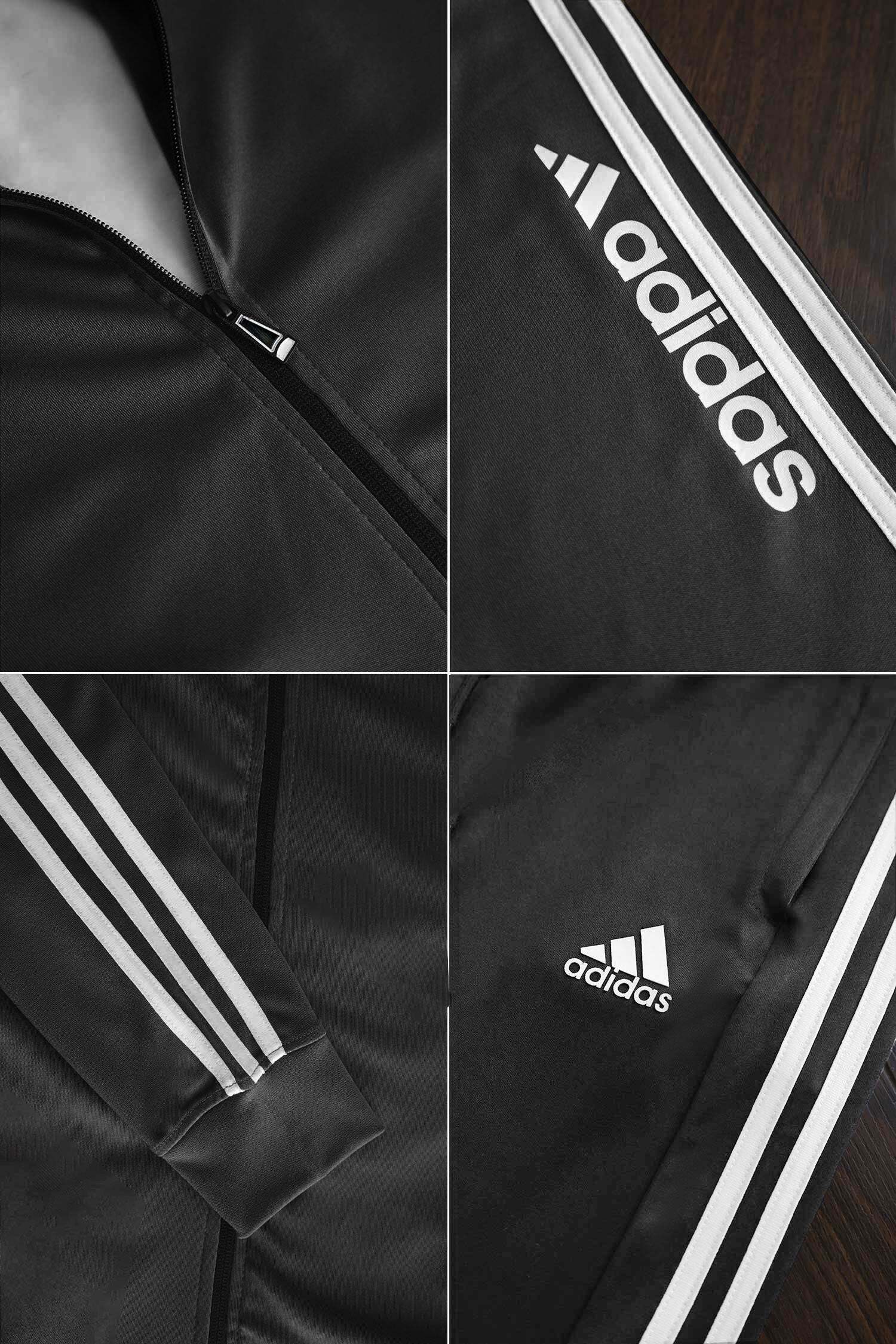 Stripes Signature Tracksuit- Black