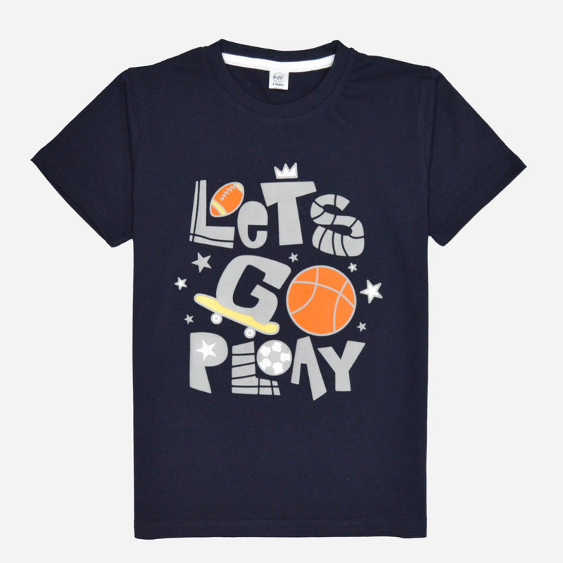 Let's Go Play- Navy Blue