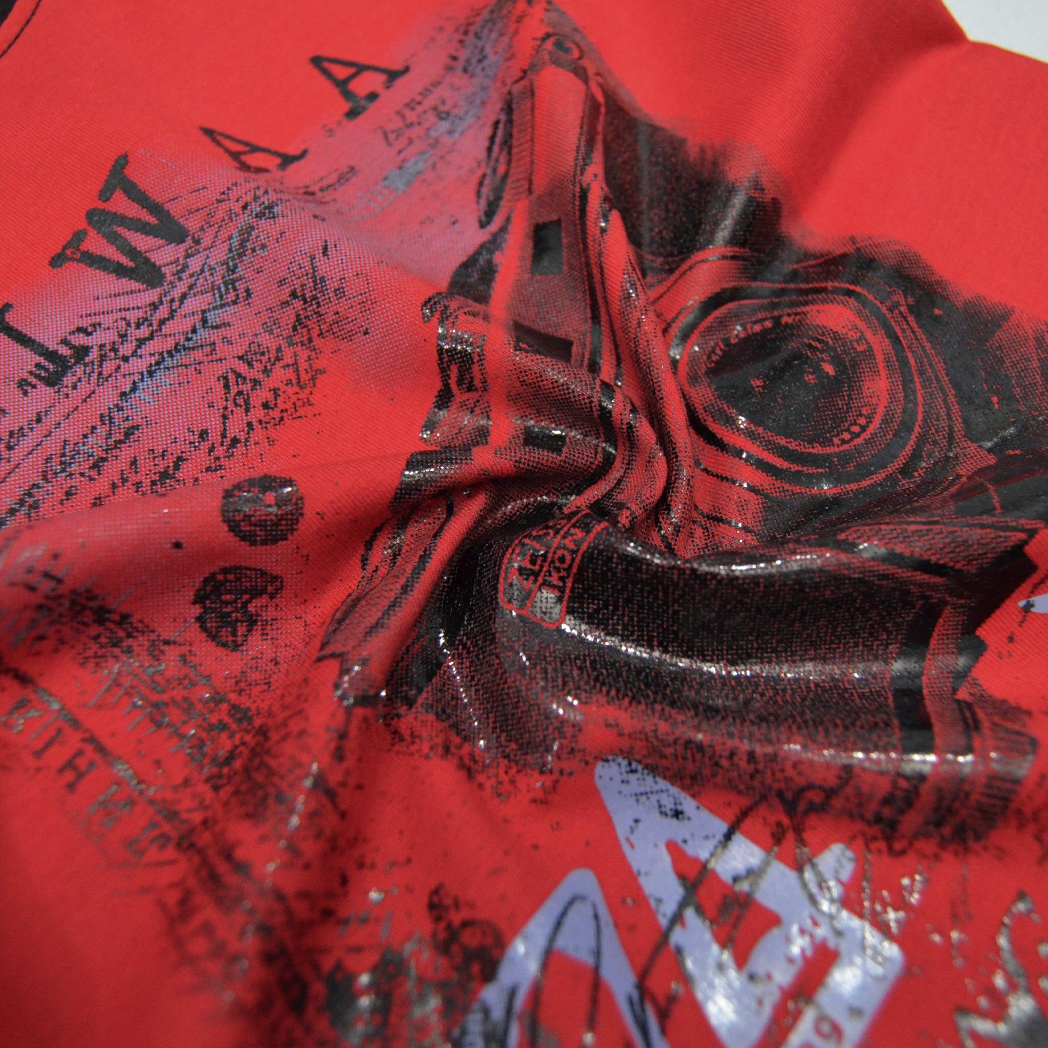 Kaiwaa Printed T-shirt- Red & Black