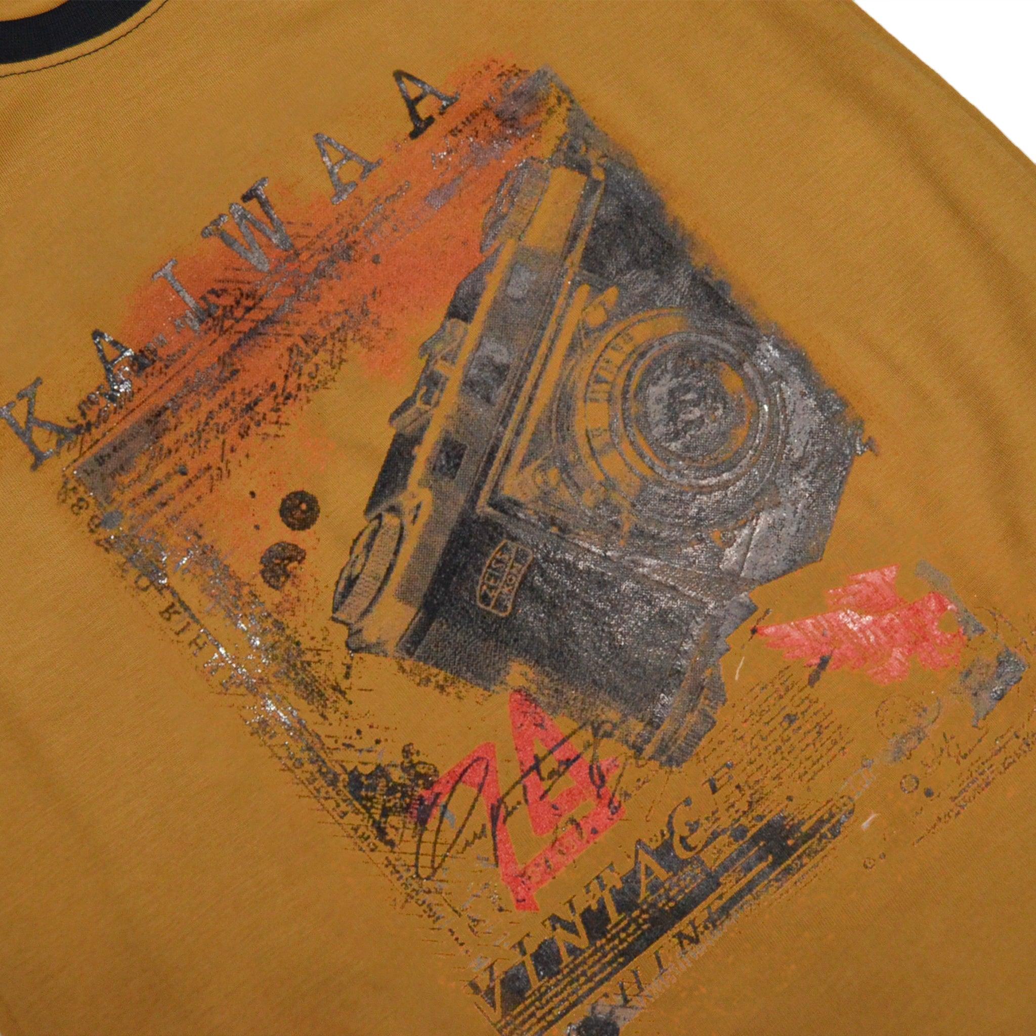Kaiwaa Printed T-shirt- Mustard & Black