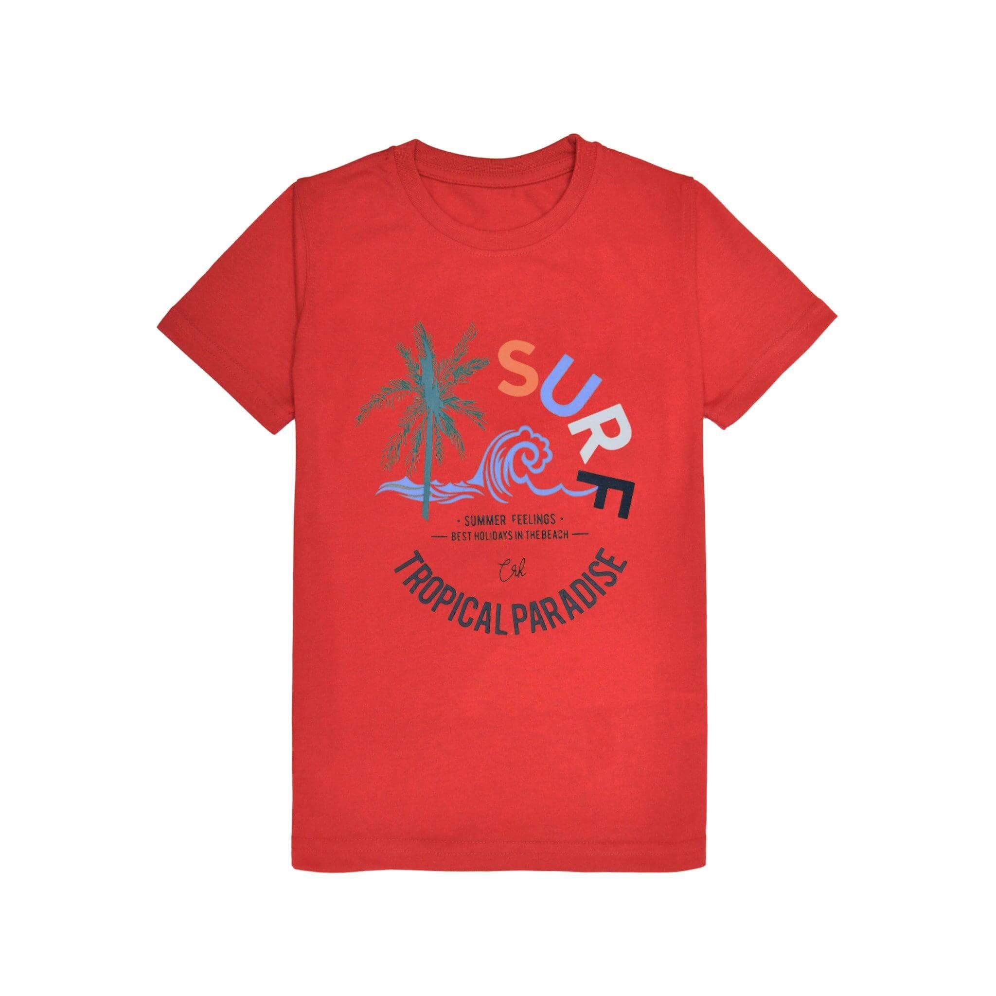 SURF Tropical Paradise T-Shirt- Red