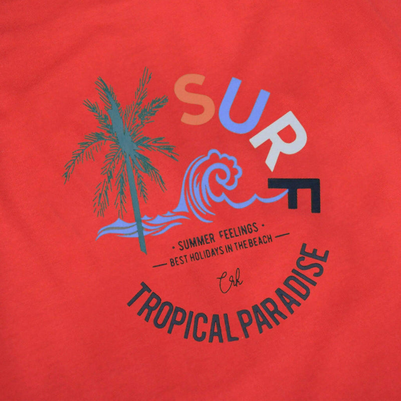 SURF Tropical Paradise T-Shirt- Red