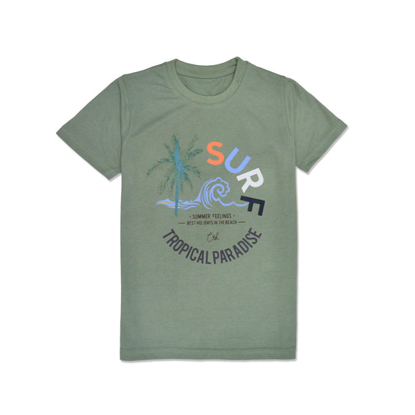 SURF Tropical Paradise T-Shirt-Sea Green