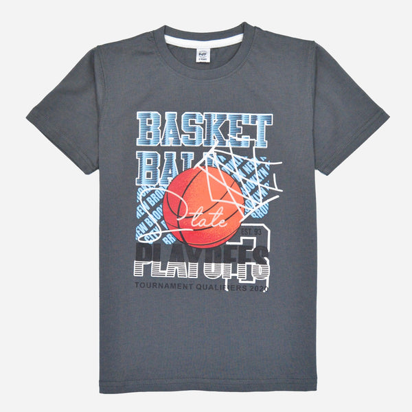 Basket-Ball T-Shirt- Grey