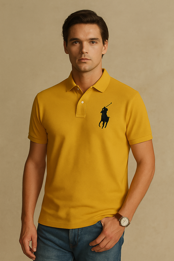 Signature Republica Embroidered Polo Shirt-Yellow
